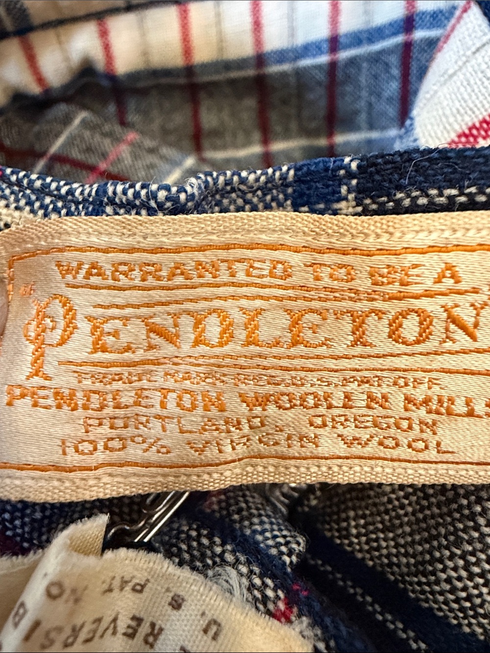Pendleton Vintage 100% Virgin Wool Reversible Plaid Pleated Midi Skirt Size 4 - Picture 5 of 6